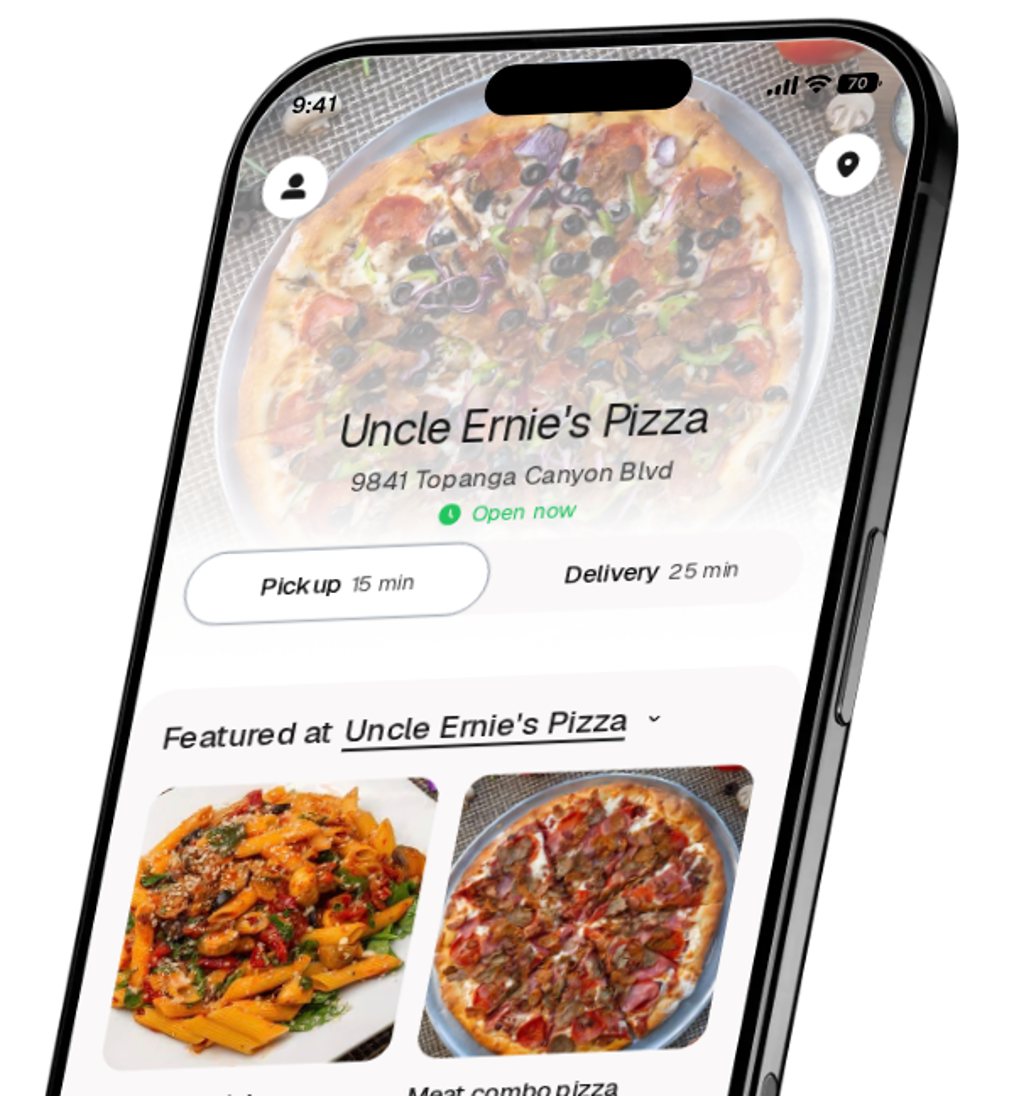 Uncle Ernie's Pizza app preview